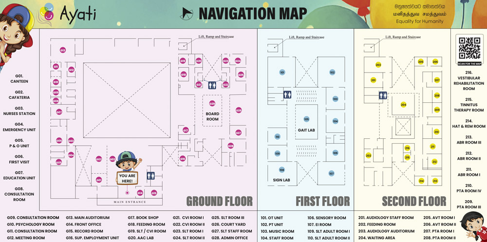 Ayati Centre Navigation Map Placeholder